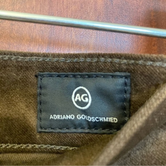 ADRIANO GOLDSCMIED Mari Tuxedo Stripe Jeans Brown Velvet Size 25 - Picture 4 of 8